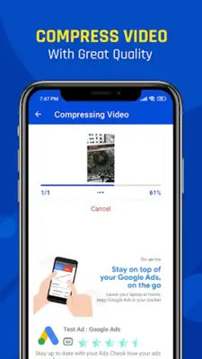 Reduce Video Size android App screenshot 0